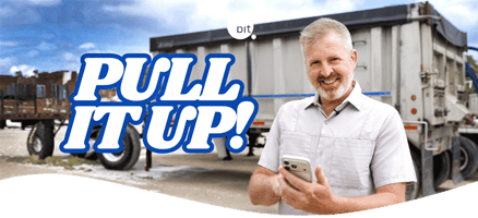 A truck driver using his ELD app